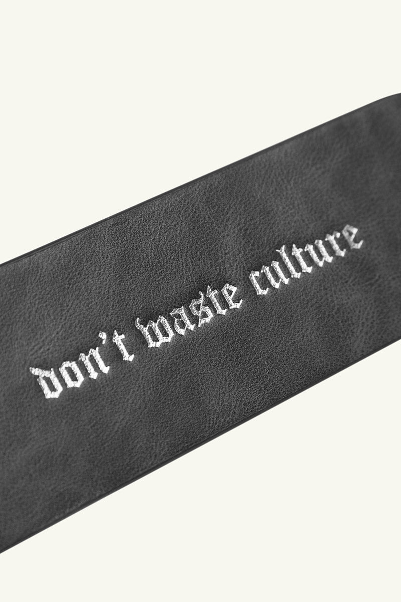 Leather keychain | Grey - Accessories Don't Waste Culture