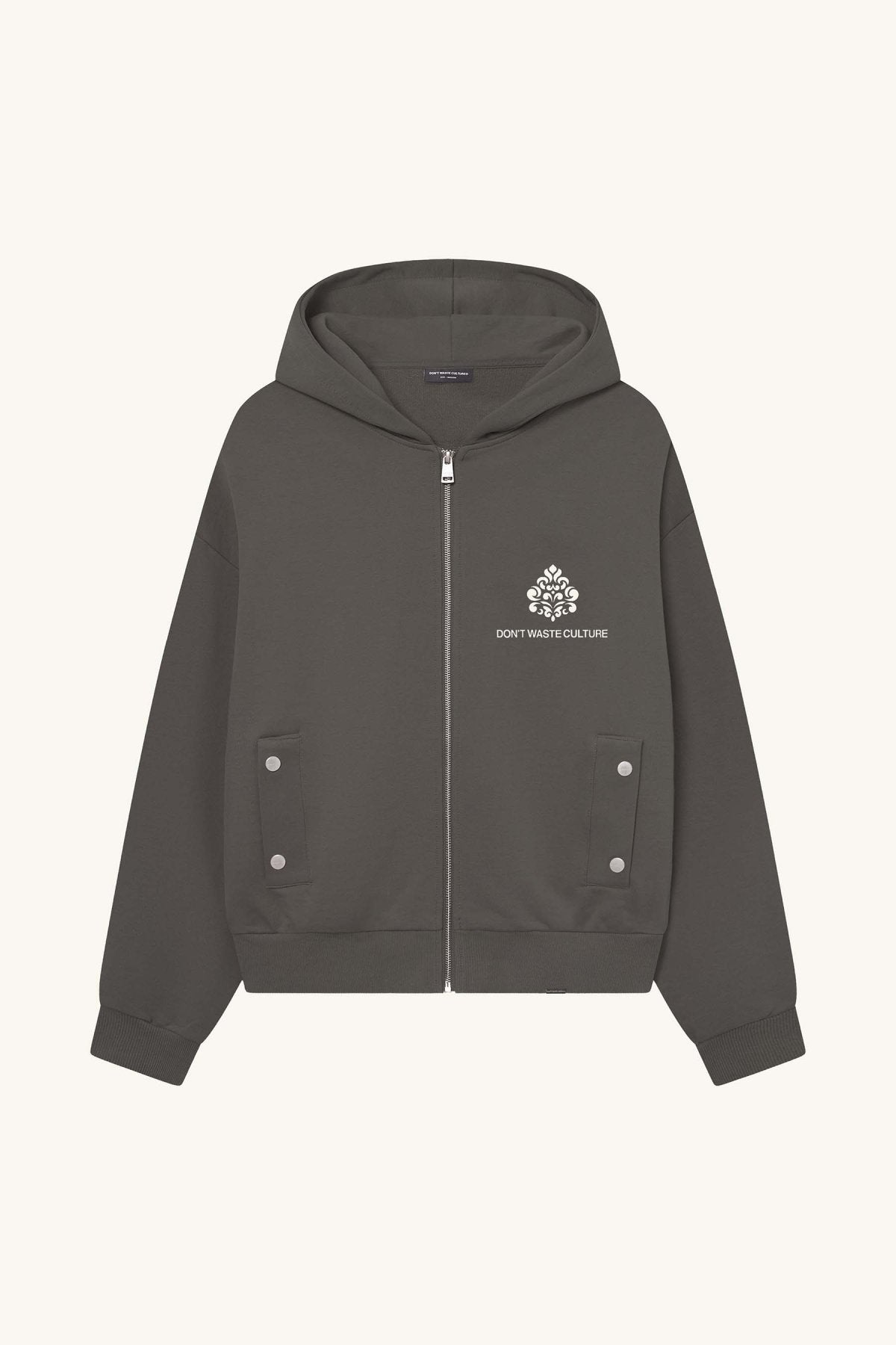 Uno Zip Hoodie | Grey - Zipper Hoodies Don't Waste Culture