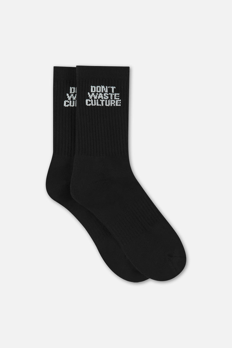 Logo Socks | Black - Socks Don't Waste Culture