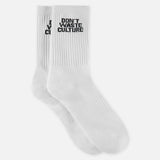 Logo Socks | White - Socks Don't Waste Culture