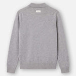 Ole | Fine Zip Polo Knit | Melange Grey - Knitwear Don't Waste Culture