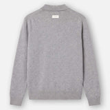 Ole | Fine Zip Polo Knit | Melange Grey - Knitwear Don't Waste Culture