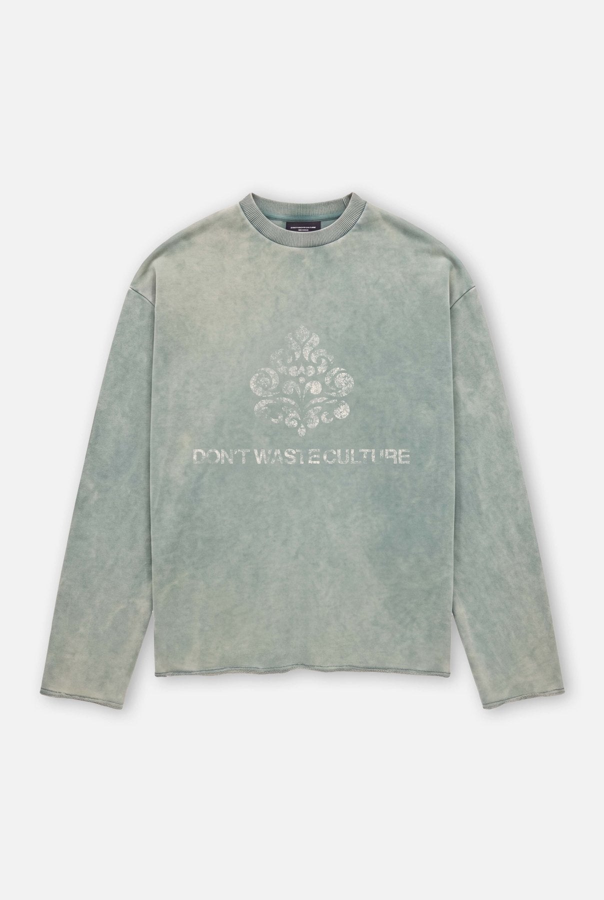 Kazim Cutoff Sweater | Washed Blue - SWEATERS Don't Waste Culture