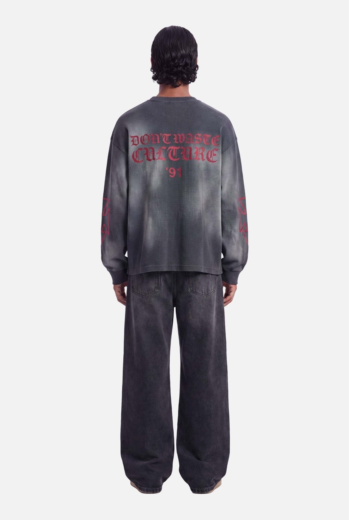Romiya Waffle Longsleeve | Dark Grey - Early access Don't Waste Culture