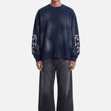 Romiya Waffle Longsleeve | Navy Blue - Early access Don't Waste Culture