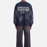 Romiya Waffle Longsleeve | Navy Blue - Early access Don't Waste Culture