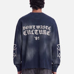 Romiya Waffle Longsleeve | Navy Blue - Early access Don't Waste Culture