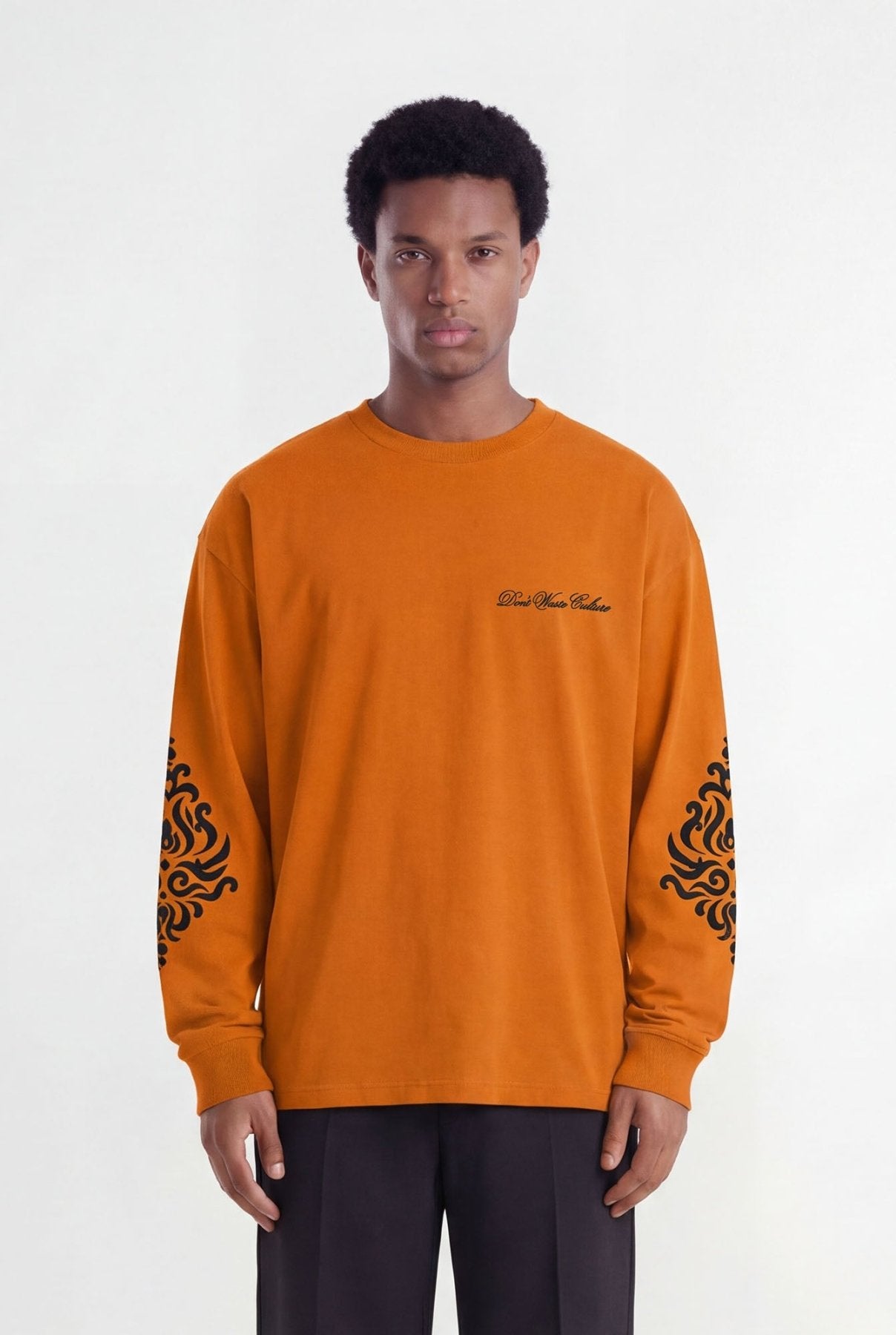 Roye Longsleeve | Orange - Longsleeves Don't Waste Culture