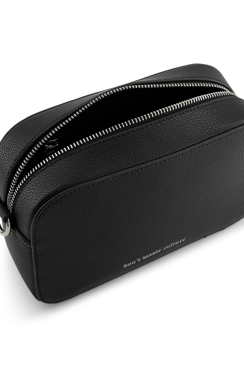 Leather Messenger Bag | Black - Bags Don't Waste Culture