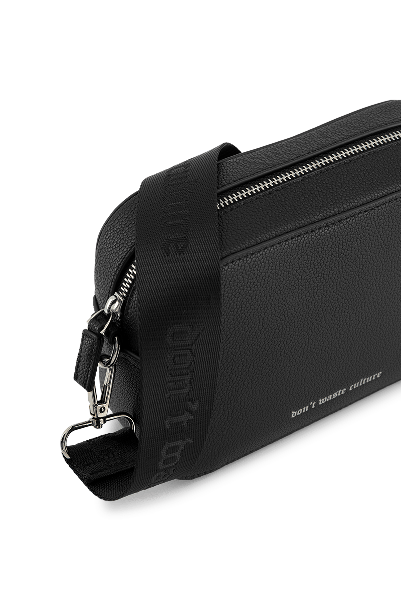 Leather Messenger Bag | Black - Bags Don't Waste Culture