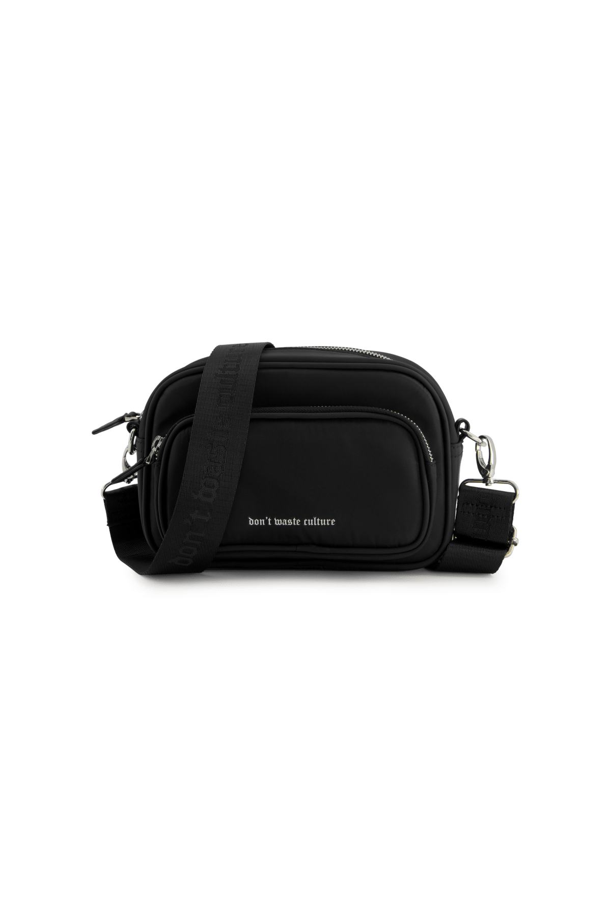 Nylon Messenger Bag | Black - Bags Don't Waste Culture