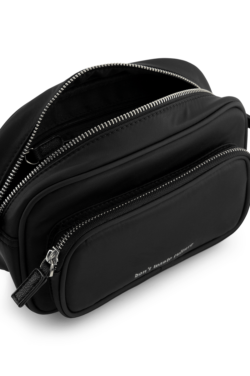 Nylon Messenger Bag | Black - Bags Don't Waste Culture