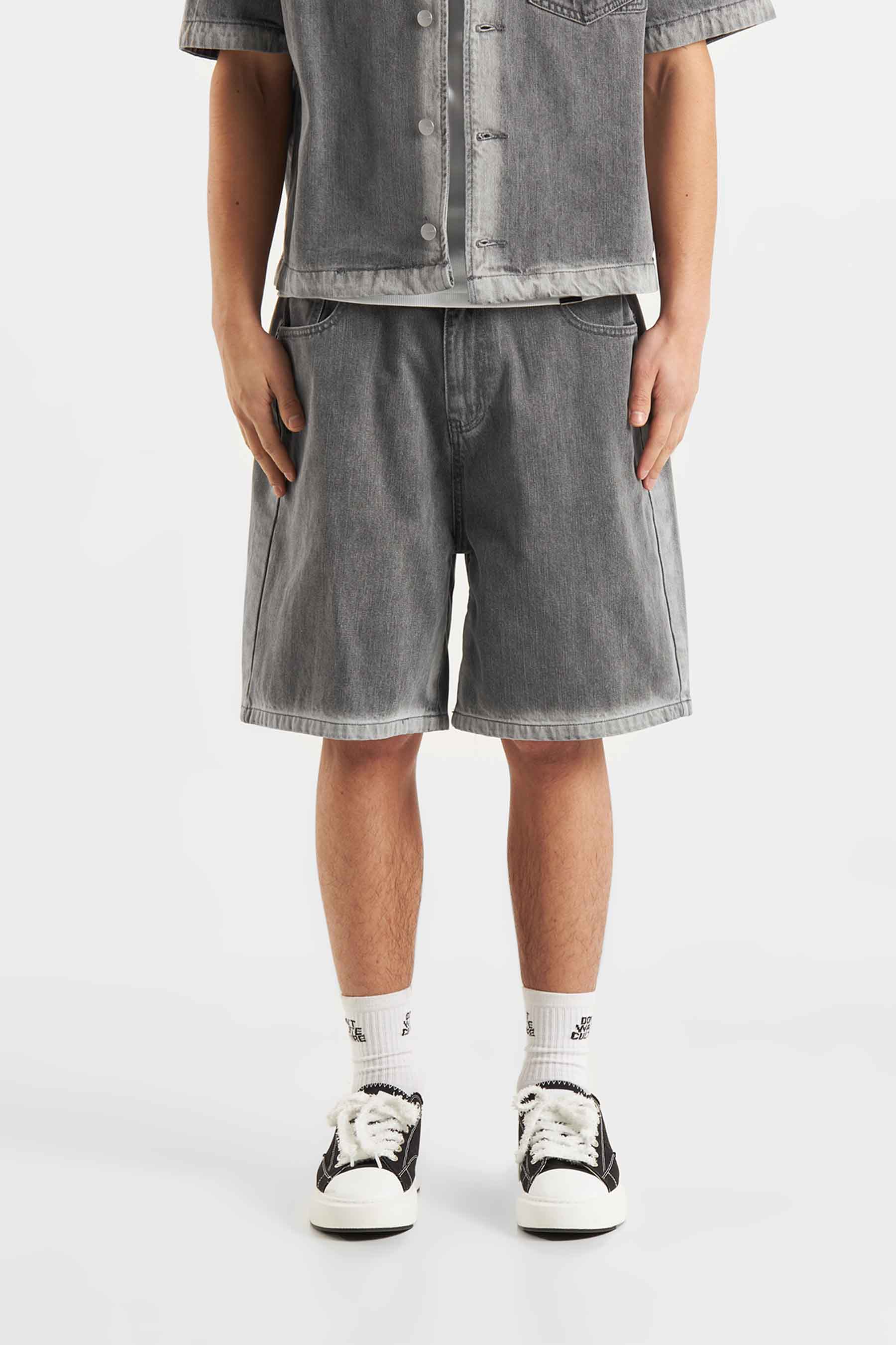Fyori | Washed Grey - Shorts Don't Waste Culture