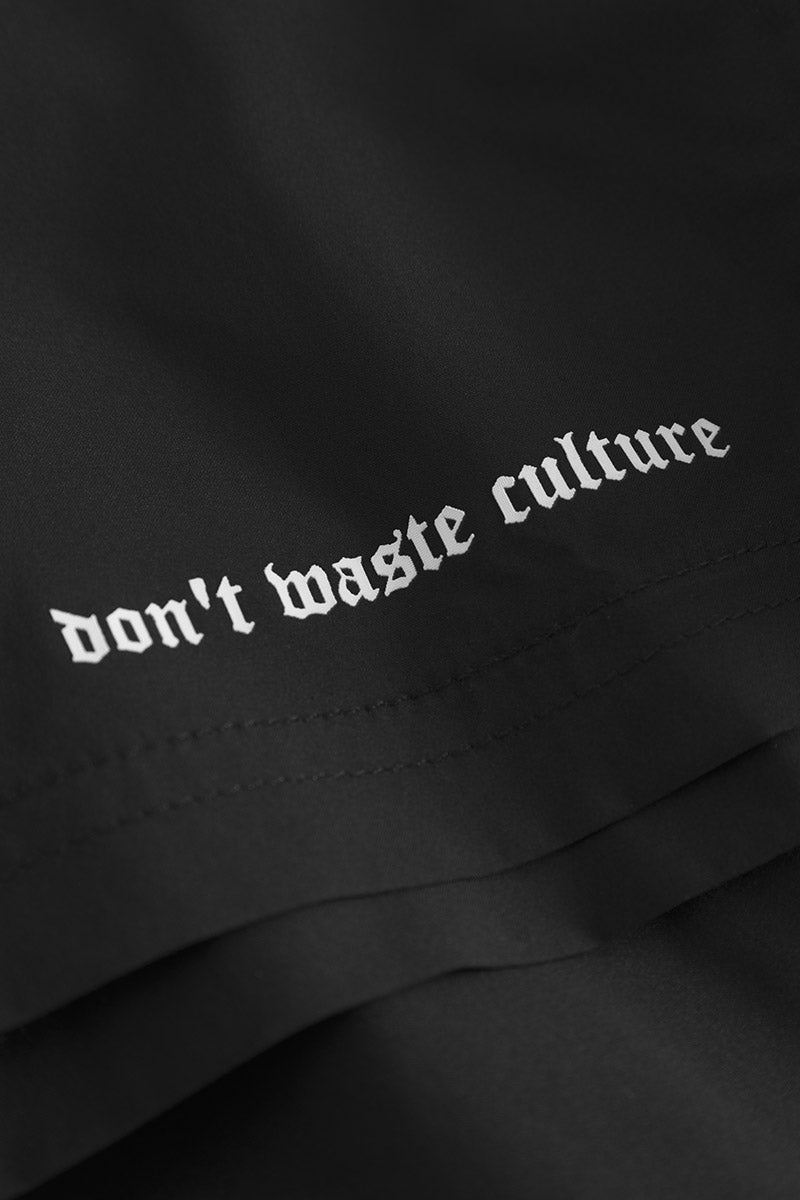 Xyra | Black - Swimshorts Don't Waste Culture
