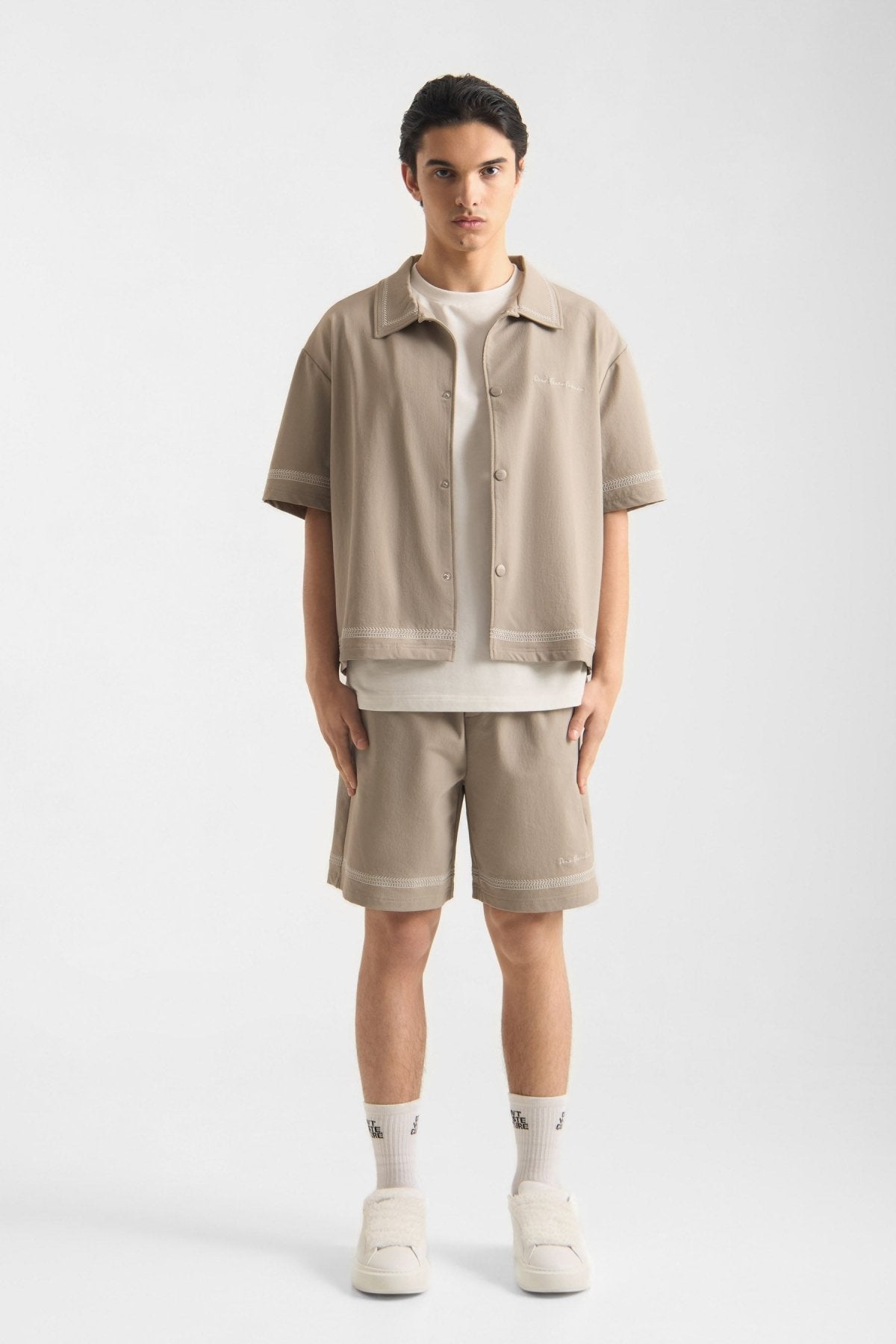 Enkira Shorts | Warm Grey - Shorts Don't Waste Culture