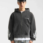 Wesandra Zip - Hoodie | Washed Black - Zipper Hoodies Don't Waste Culture