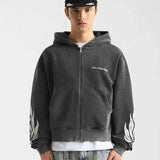 Wesandra Zip - Hoodie | Washed Black - Zipper Hoodies Don't Waste Culture