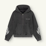 Wesandra Zip - Hoodie | Washed Black - Zipper Hoodies Don't Waste Culture
