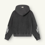 Wesandra Zip - Hoodie | Washed Black - Zipper Hoodies Don't Waste Culture