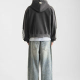 Wesandra Zip-Hoodie | Washed Black