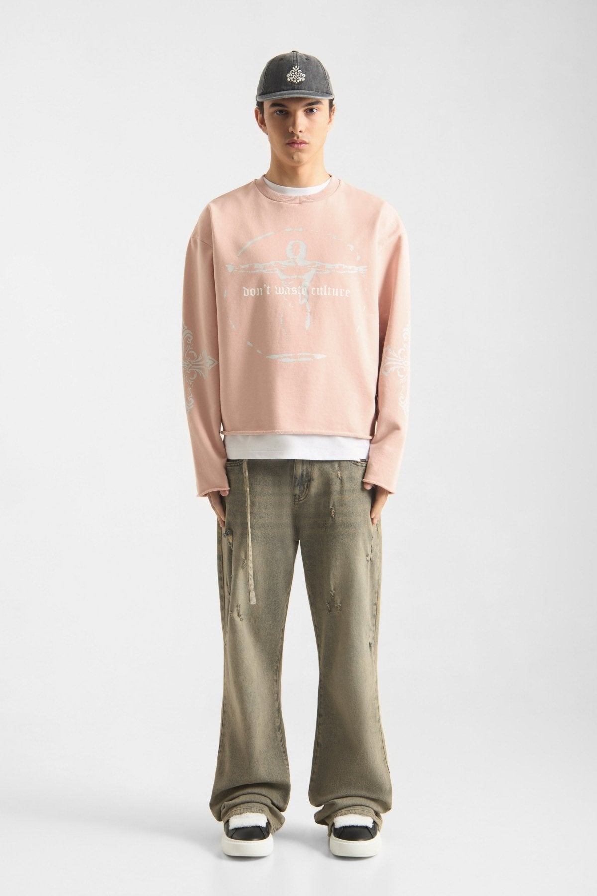 Xavira Sweater | Old Pink - Longsleeves Don't Waste Culture