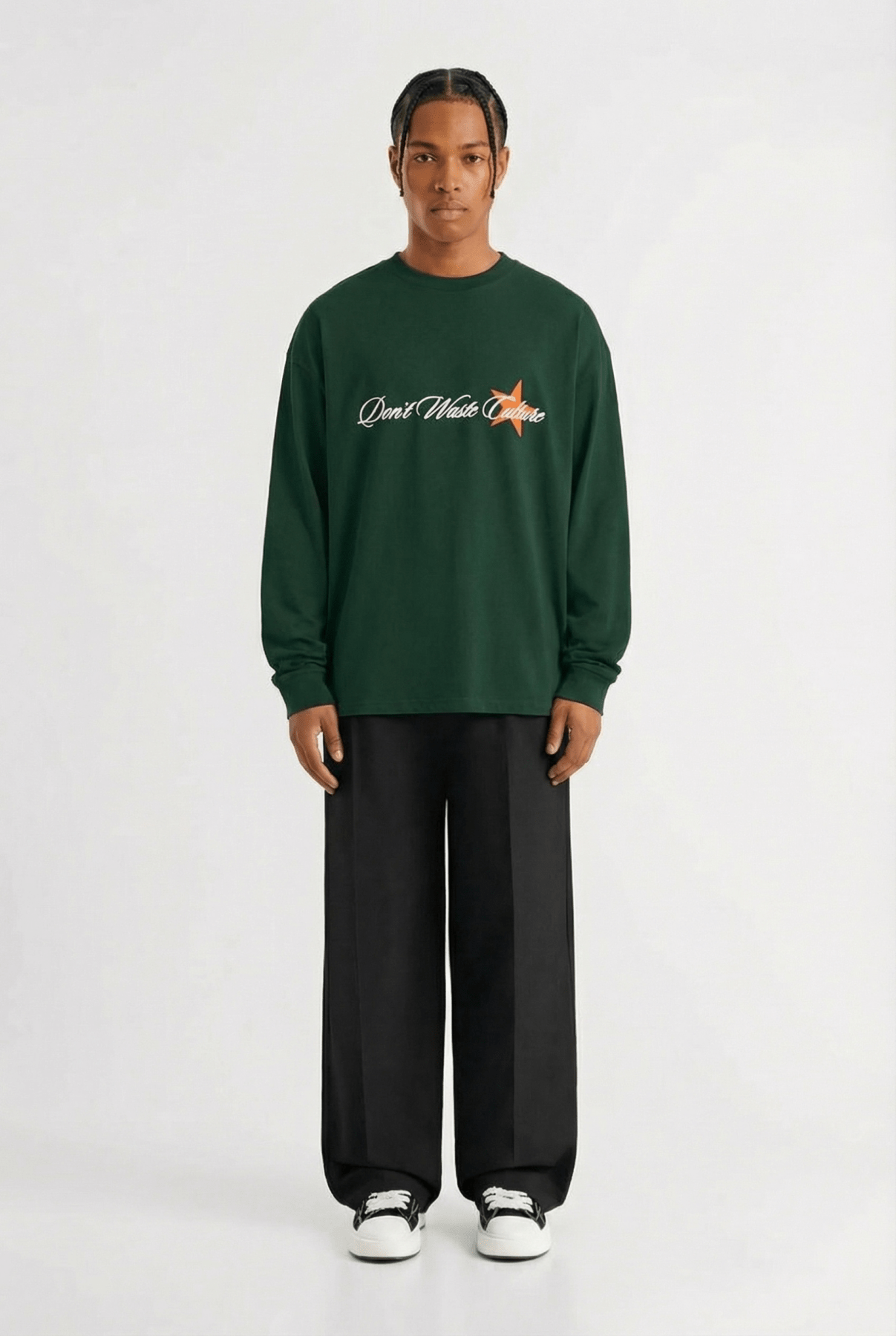 Unisa | Melange Green - Longsleeves Don't Waste Culture