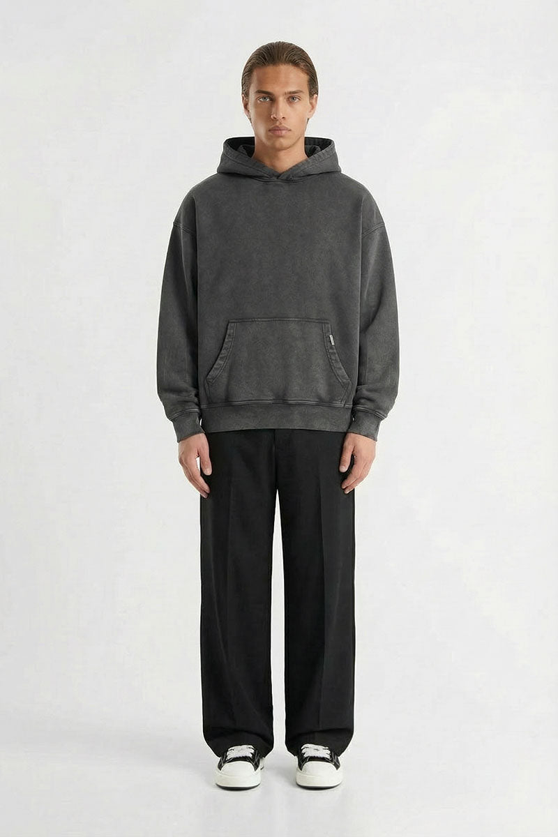 Marek | Washed Black - Hoodies Don't Waste Culture