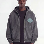 Ulric | Washed Black - Zipper Hoodies Don't Waste Culture