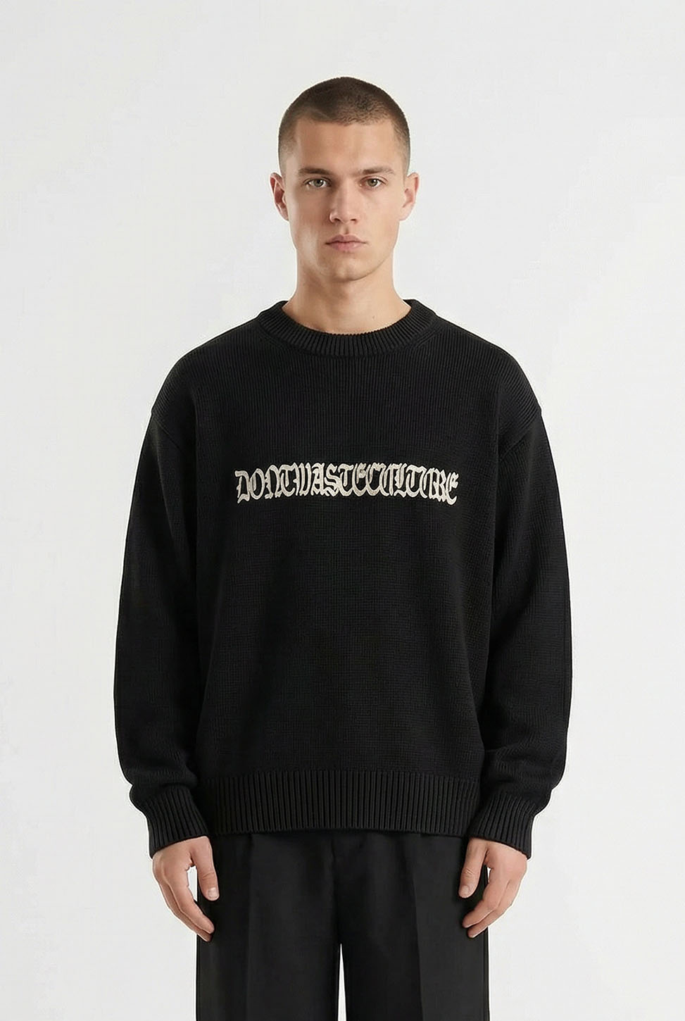 Aretu | Black - Knitwear Don't Waste Culture