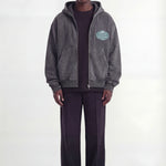 Ulric | Washed Black - Zipper Hoodies Don't Waste Culture