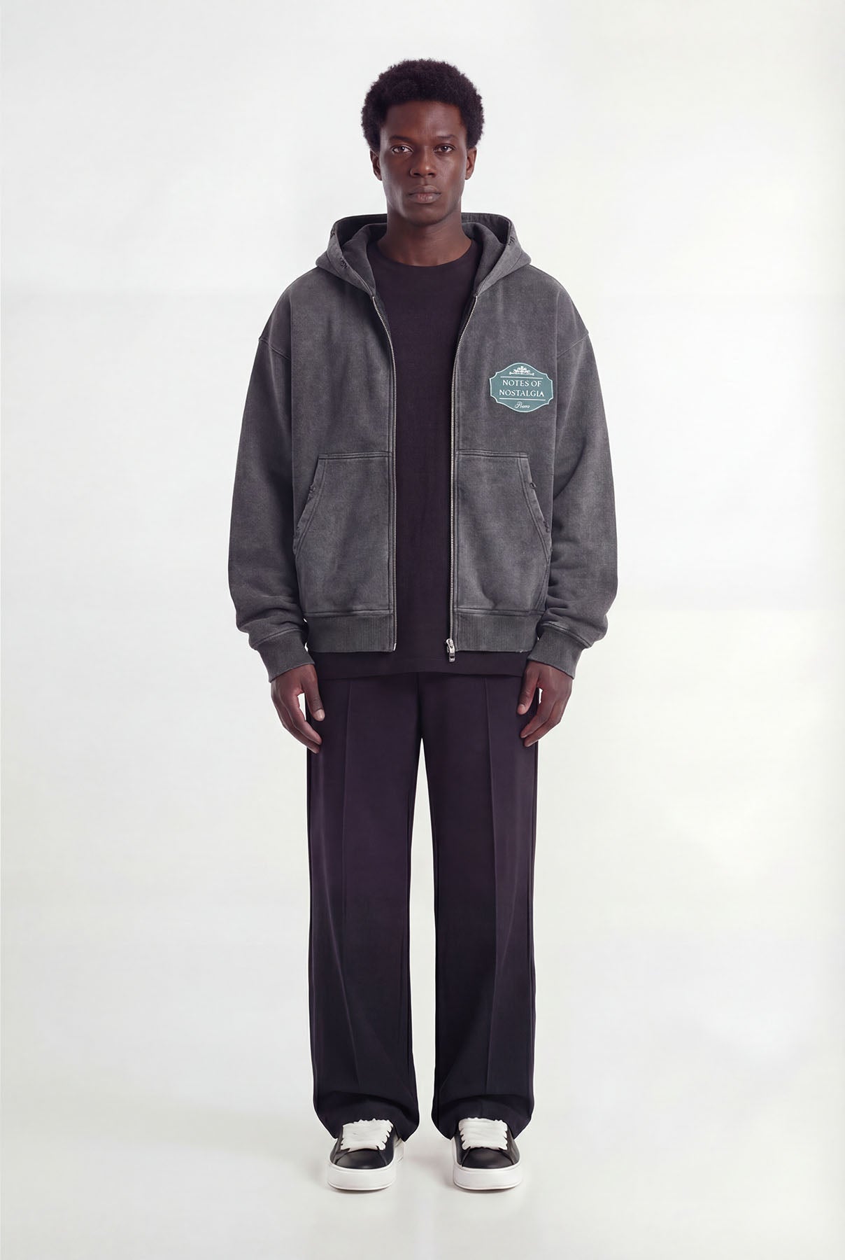 Ulric | Washed Black - Zipper Hoodies Don't Waste Culture