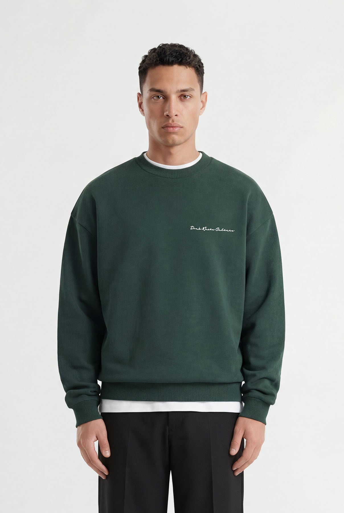 Xavi | Dark Green - Sweaters Don't Waste Culture