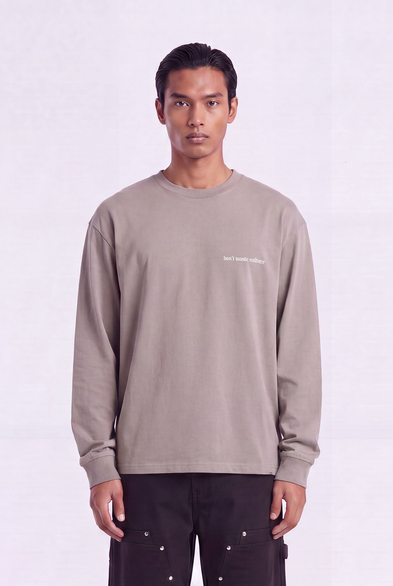 Zayd Longsleeve | Warm Grey - Longsleeves Don't Waste Culture
