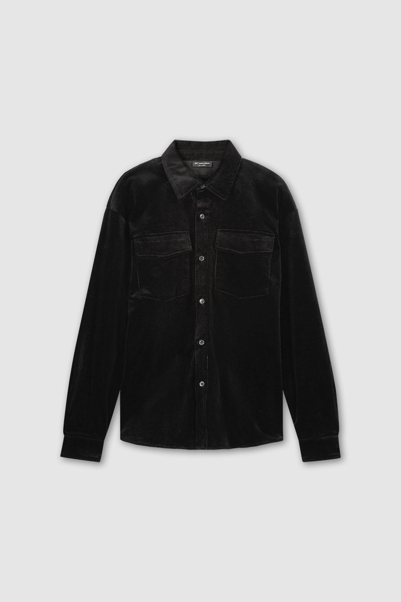streetwear overshirt corduroy black
