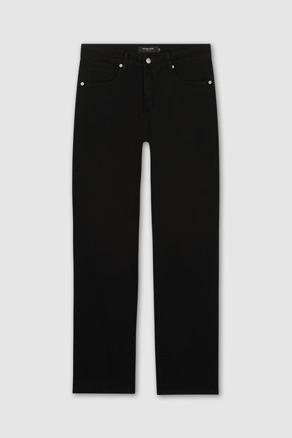 baggy straight leg streetwear jeans black
