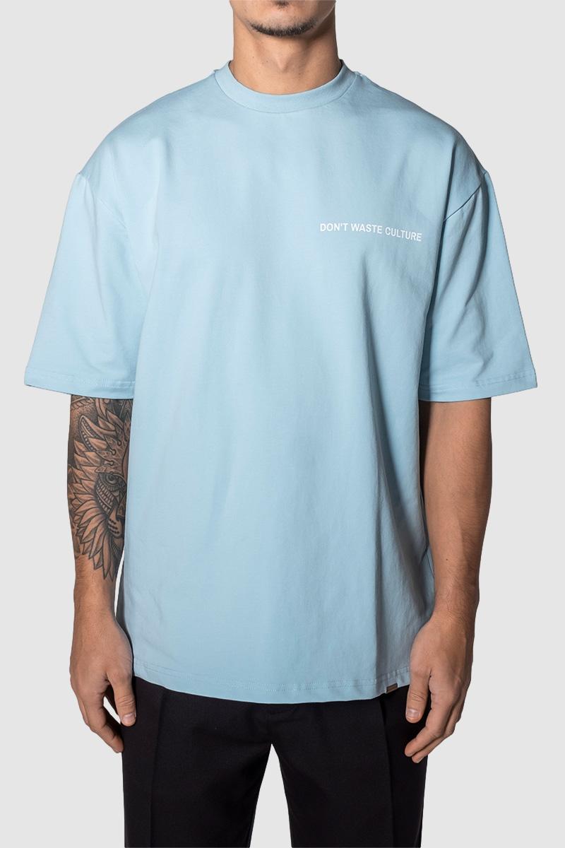 – T-shirt culture - don\'t Satu - Streetwear waste Men Light Blue Oversized