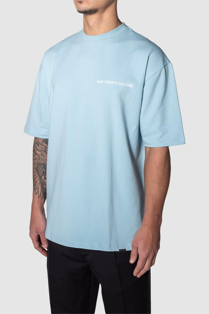 Satu - Oversized T-shirt – Light Streetwear Men don\'t waste - culture Blue
