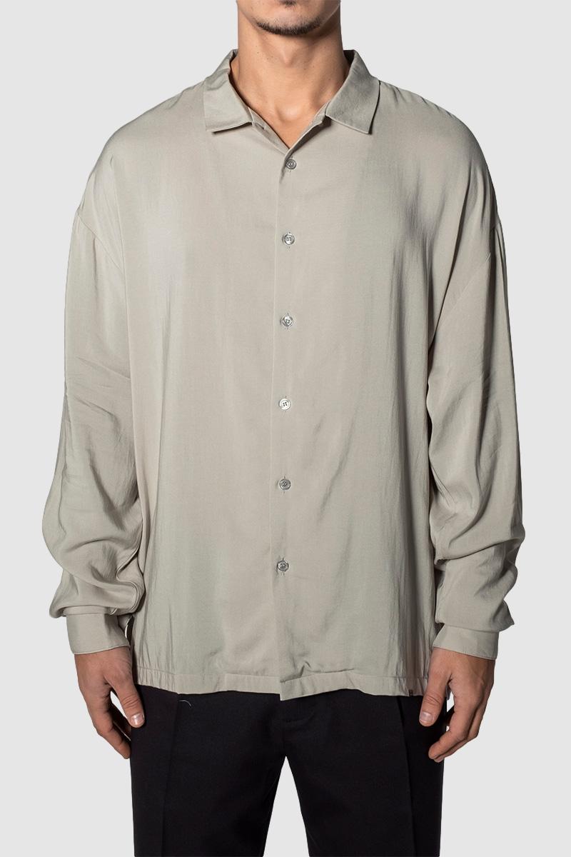 Oversized Streetwear Overshirt Greyish Green