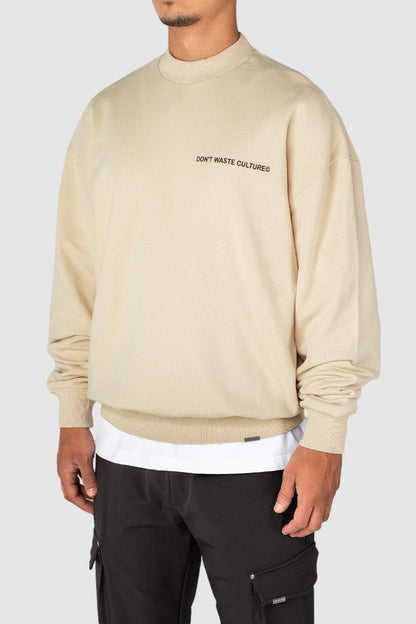 Oversized Streetwear Crewneck Sweater creme