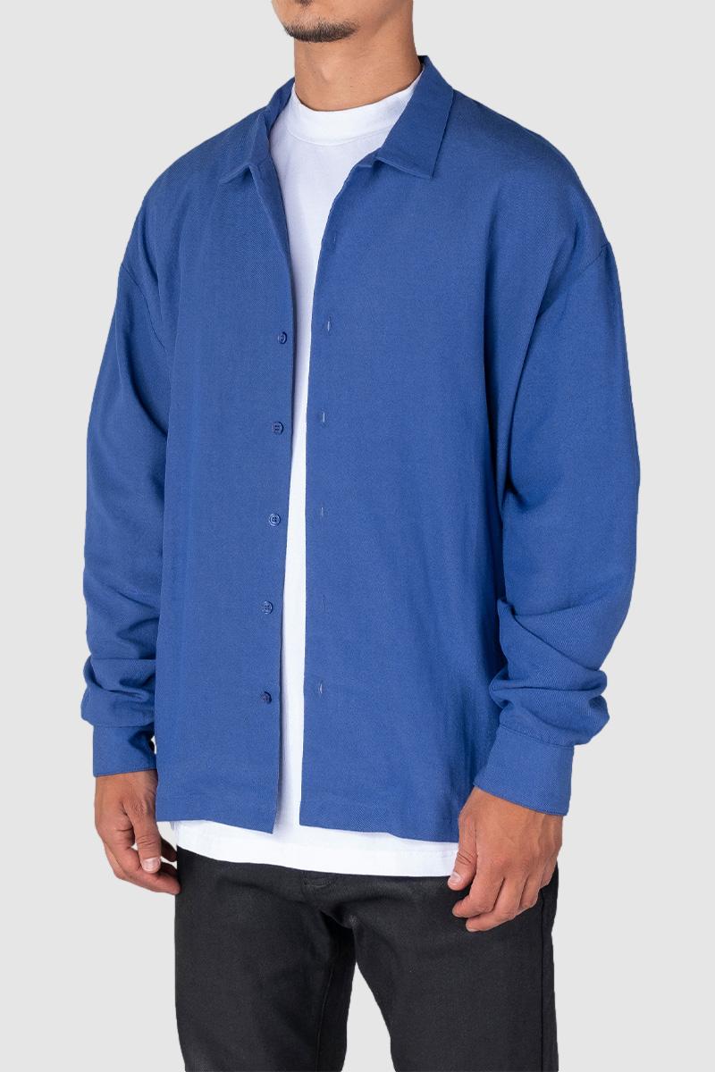 Oversized Streetwear Overshirt Blue