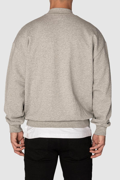 Oversized Streetwear Crewneck Sweater Grey