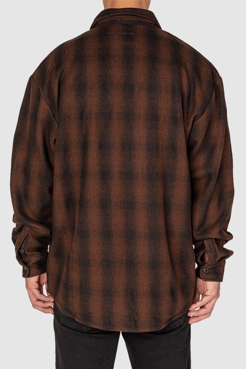 streetwear overshirt checked black brown