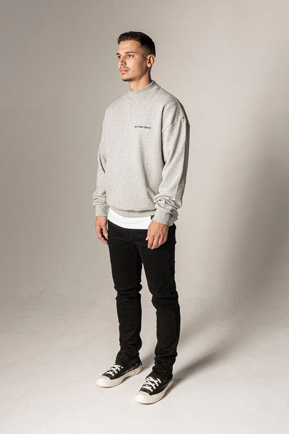 Oversized Streetwear Crewneck Sweater Grey