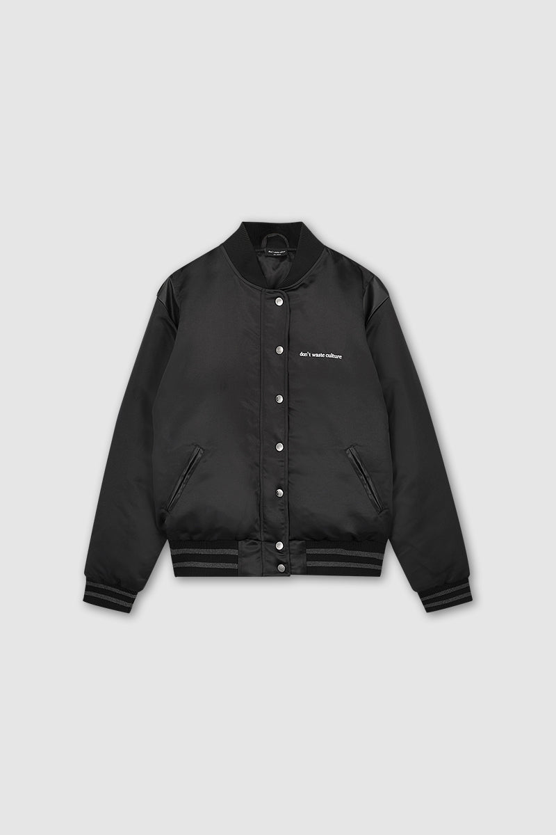 satin black streetwear jacket