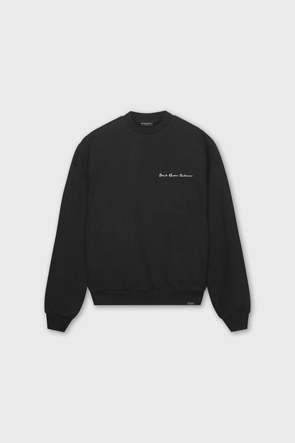black streetwear crewneck sweater