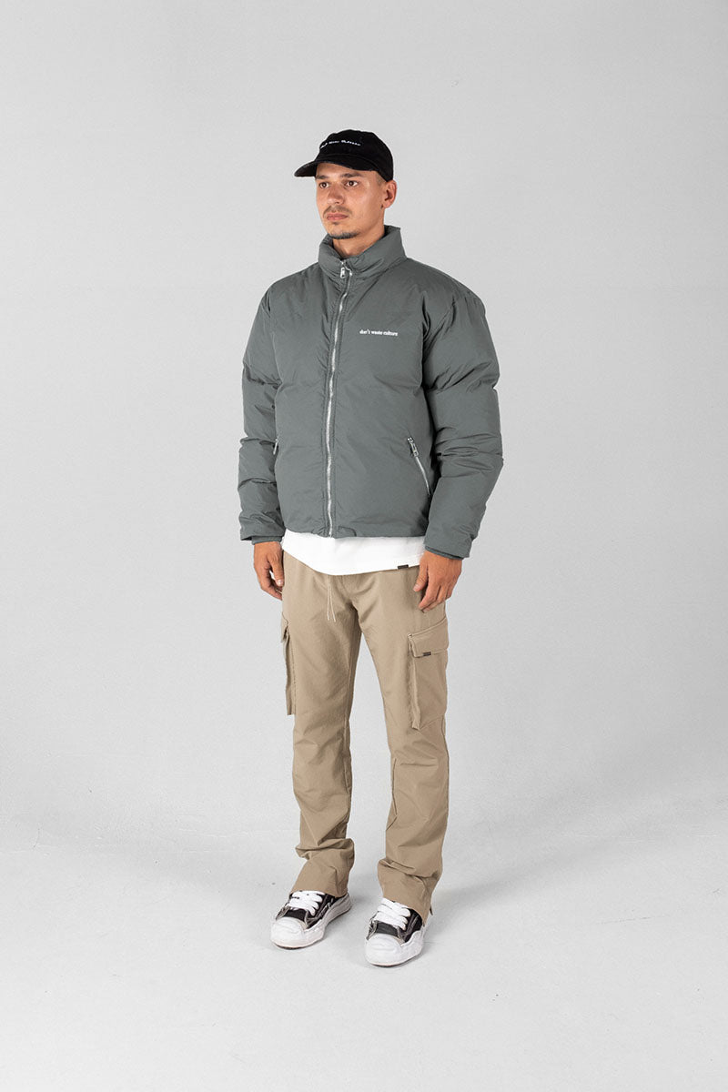 Streetwear Puffer Jacket Grey