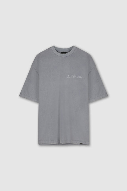 Oversized Streetwear T-shirt Washed Greyish blue
